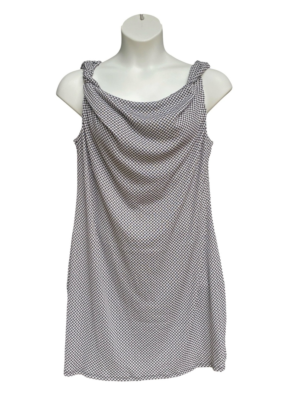 NWT Wild Fable Black White Gingham Cowl Neck Mini Dress Womens Plus Size 2X